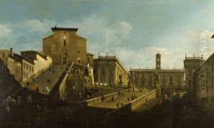 Piazza del Campidoglio with Santa Maria d'Aracoeli, Rome