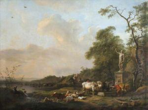A Pastoral Scene by Balthasar-Paul Ommeganck