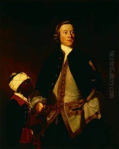 Lieutenant, later Captain, Paul Henry Ourry, MP (1719-1783) with 'Jersey' Lieutenant, later Captain, Paul Henry Ourry, MP (1719-1783) with 'Jersey'