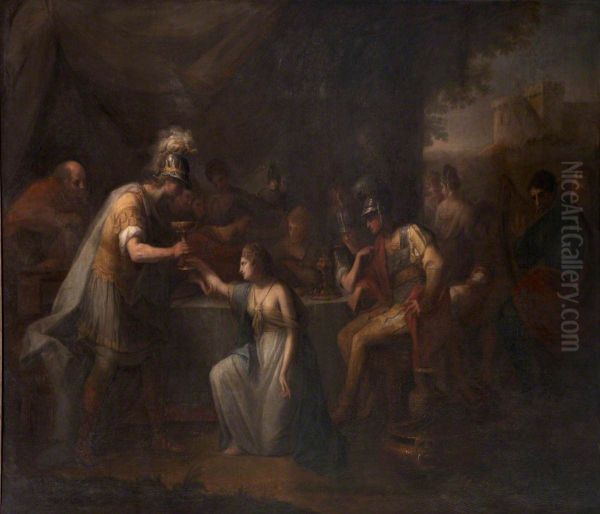 Vortigern, King of Britain, enamoured with Rowena at the Banquet of Hengist, the Saxon General - view 1
