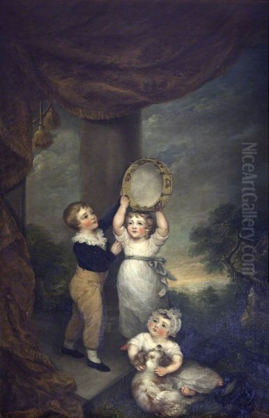 Thomas William Anson (1795-1854), Later 1st Earl of Lichfield, Anne Margaret Anson (1796-1882), Later Countess of Rosebery, and George Anson (1797-1857), Later Major General and Commander in Chief of India, as Children - view 1