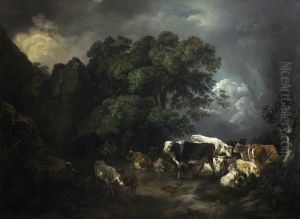 Animals sheltering in a Storm (after de Loutherbourg ) Animals sheltering in a Storm (after de Loutherbourg )