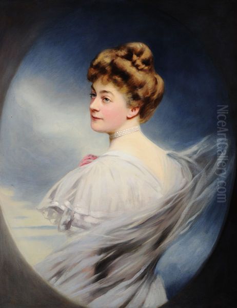 A circa 1880 portrait of Marie Louise Genevieve Alice de La Chere (1856-1943), wife ofAlfred Hornyold. - view 1