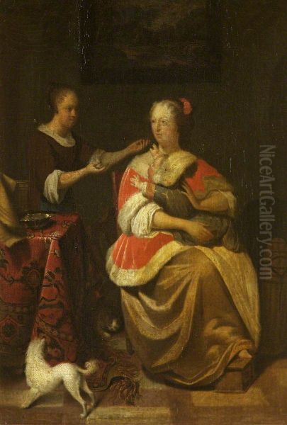 Interior with a Woman, Child and Maidservant - view 1