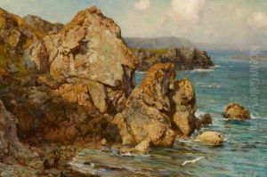 A Rocky Coast by Ernest Waterlow