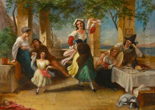 Neapolitans dancing the Tarantella - view 1