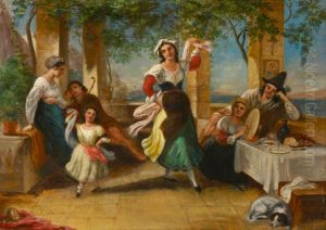 Neapolitans dancing the Tarantella