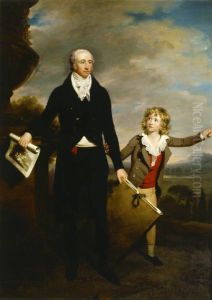 Sir Richard Colt Hoare, 2nd Bt (1758-1838) with his Son Henry Hoare (1784-1836) by Woodforde, Samuel