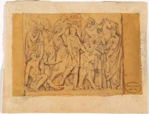 Etude De Bas Relief Antique by Henri Michel Antoine Chapu