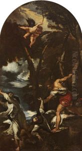 The Assassination of Saint Peter the Martyr (after Titian) by Pier Francesco Mola