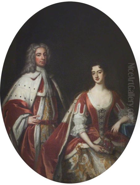 Thomas Howard, 7th Baron Howard of Effingham (1682-1725) and his Wife, Mary Wentworth, Lady Howard of Effingham (d.1718) - view 1