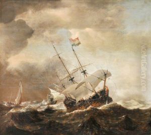 Shipping in a Rough Sea by Willem van de Velde the Younger