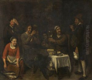 Peasants at Table by Philips Koninck