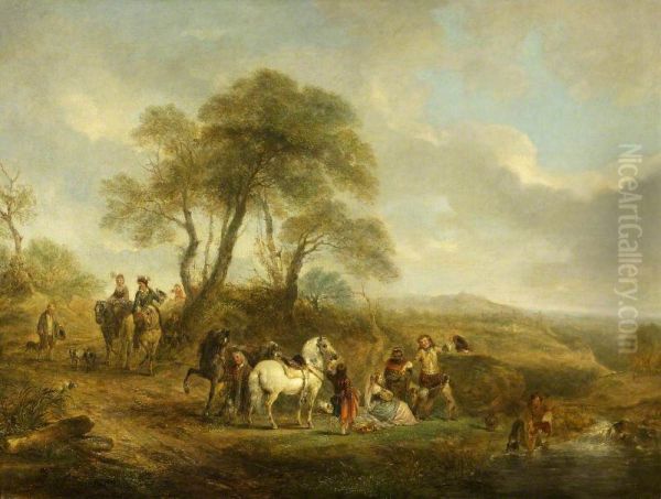 A Hunting Party Resting - view 1