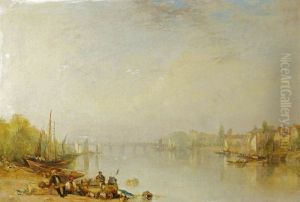 View of Putney Bridge by Thomas Creswick