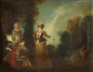 Fete champetre or L'Aventuriere by Jean-Antoine Watteau
