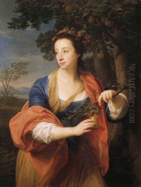 Sarah Lethieullier, Lady Fetherstonhaugh (1722-1788), with the Branch of a Pear - view 1