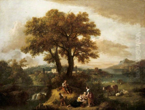 An Italian Landscape with Boy Piping - view 1