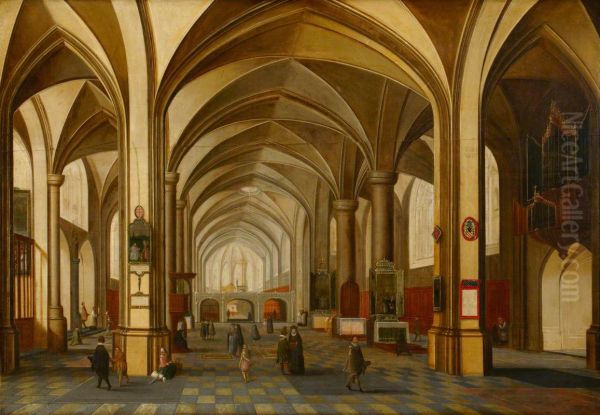 A Church Interior with Figures - view 1