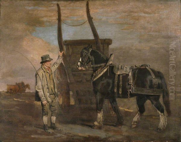 A Farmer with a Horse and Cart - view 1