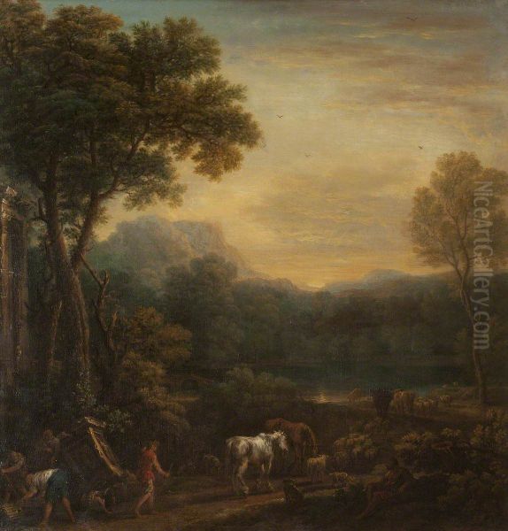 A Classical Landscape with Animals - view 1
