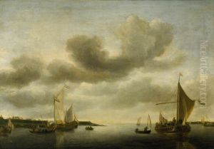 A River Estuary by Jan Van De Cappelle