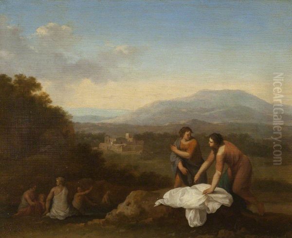 A Classical Landscape with Women Bathing - view 1