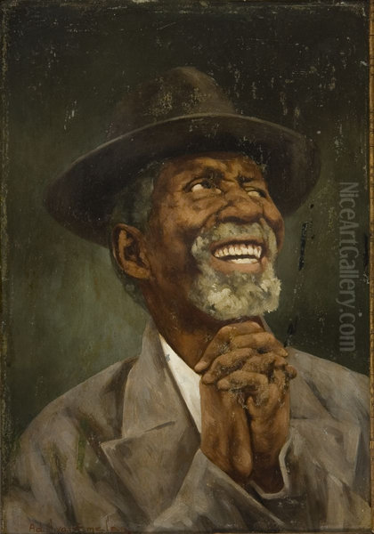 Negro Sorridente com Chapeu Maos Cruzadas - view 1