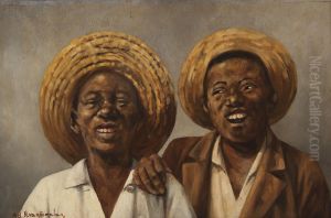 Dois Negrinhos com Chapeu by Adrien Henri Vital van Emelen