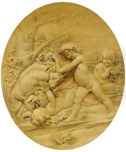 Autumn: Putti with Goat and Grapes (after Edme Bouchardon) by Edme Bouchardon