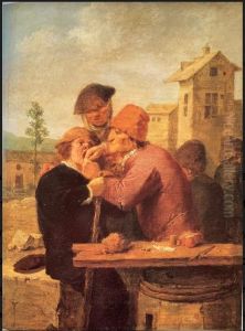 A dentist at work by Adriaen Brouwer