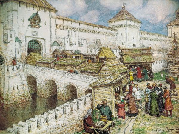 <<Kniznye lavocki na Spasskom mostu v XVII veke>> - view 1