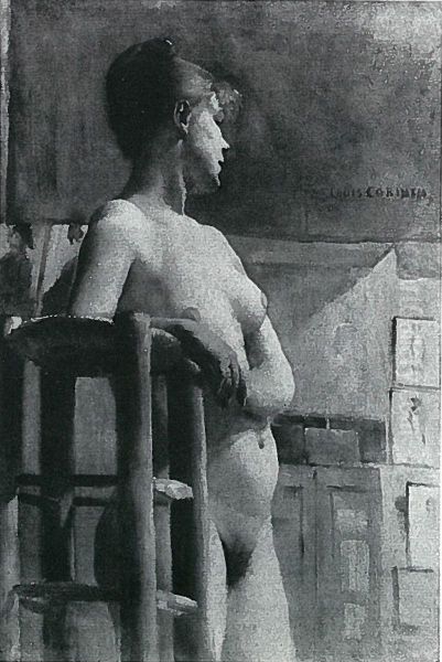 Weiblicher Akt mit Atelierschemel - view 1