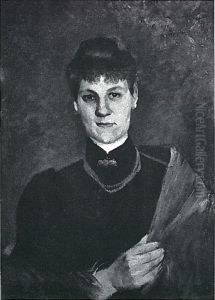 Portrat einer Frau mit Korallenkette by Lovis (Franz Heinrich Louis) Corinth