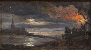 Stege auf der Insel Moen in Danmark by Johan Wilhelm Ludwig Dahl