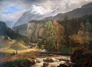 Alpine Landscape by Johan Wilhelm Ludwig Dahl