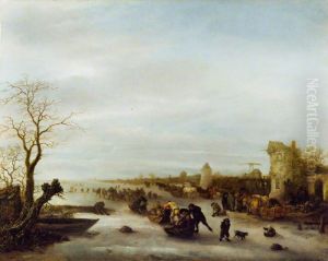A Winter Scene by Isaac Van Ostade