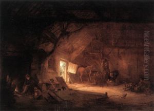 Farmhouse Interior by Isaac Van Ostade