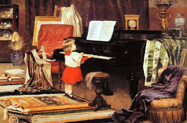 Girl at the piano - view 1