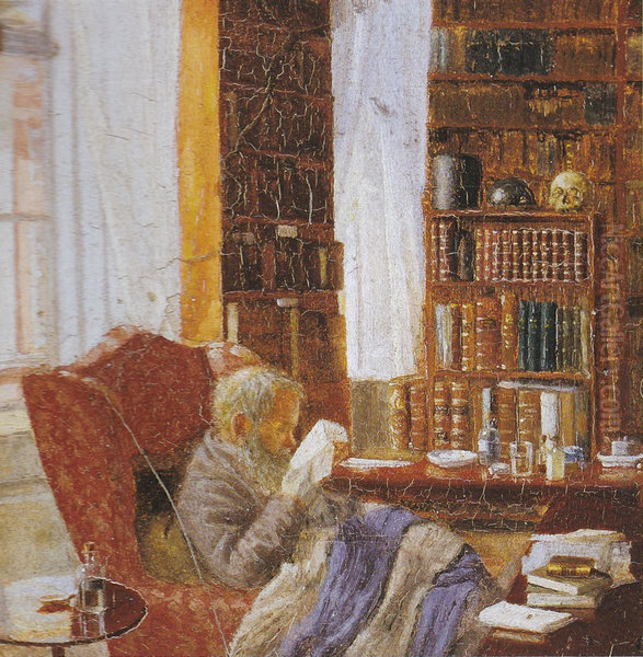 Henrik Nikolaj Kroyer in his study. - view 1