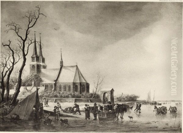 Winterlandschap met kerk - view 1