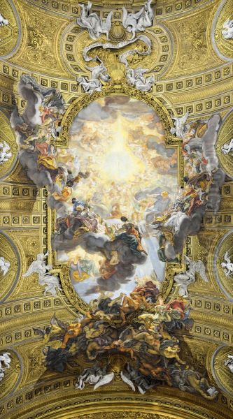 Ceiling of Church of the Gesu (Rome) - view 1