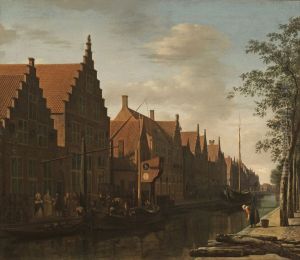 View of Bakenessergracht with Passer-en-Valk Brewery