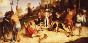Martyrdom of St Stephen, division of Martinengo Altarpiece