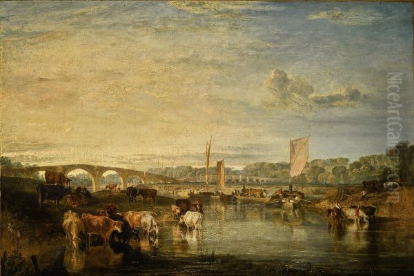 View of Walton Bridges on the Thames - view 1