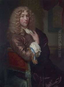 Self portrait of Godefridus Schalcken (1643-1706) by Godfried Schalcken