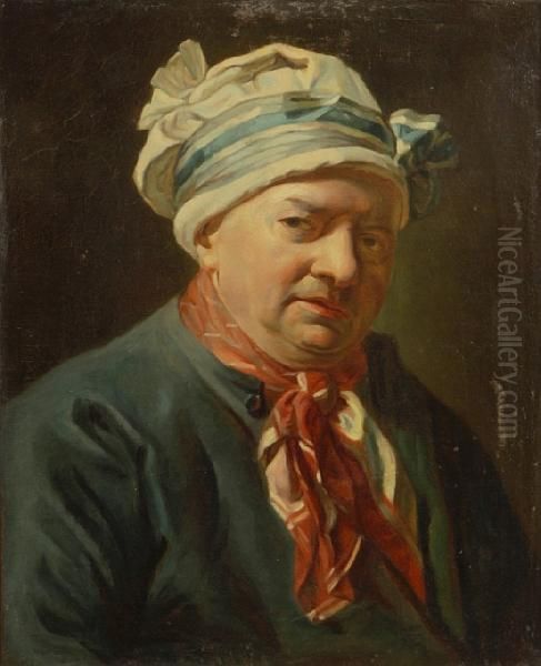 A Portrait Of A Man With A Headscarf - view 1