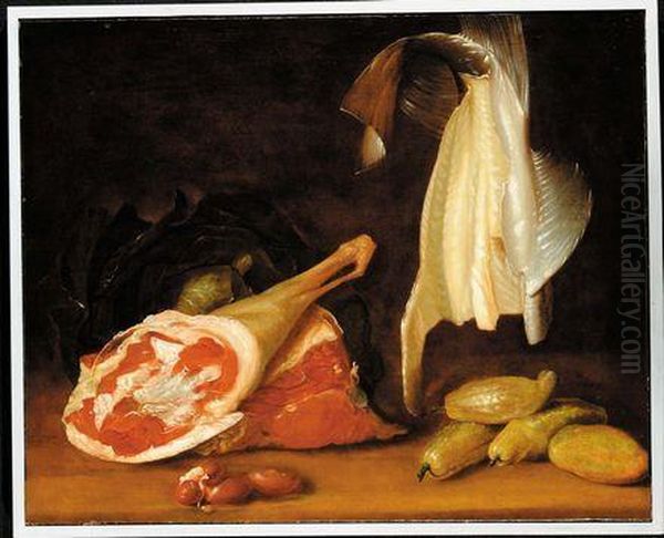 Natura Morta Con Carne, Pesce E Verdura - view 1