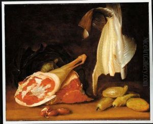 Natura Morta Con Carne, Pesce E Verdura