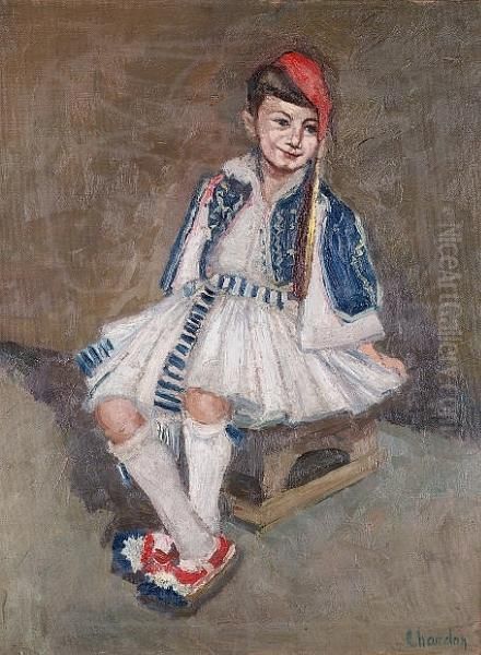 Portrait Of A Young Boy In Greek Costume - view 1